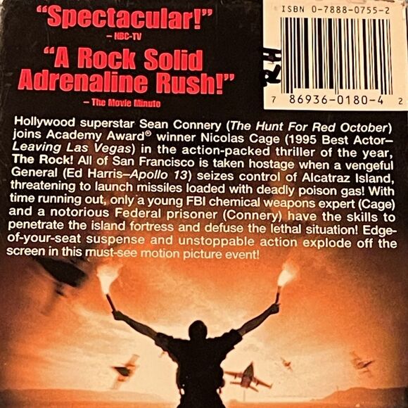 The Rock (VHS, 1998) TESTED Tape And Cover - Picture 4 of 9